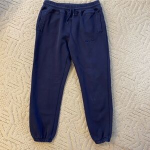 Cole Buxton Navy 100% Cotton Sweatpants Men's Large Drawstring Large Gym Casual